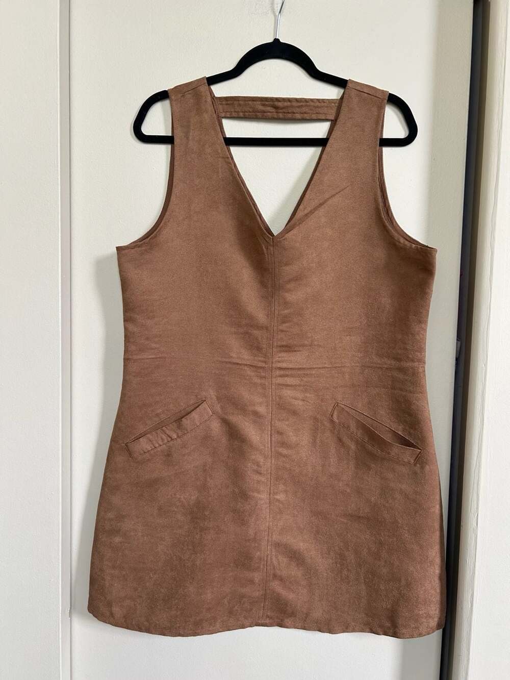 Jack Faux Suede Mini Jumper Dress Brown